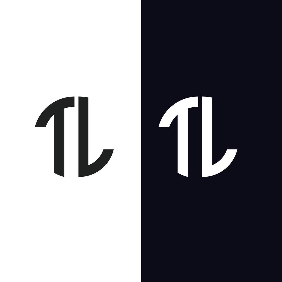 TL letter logo vector template Creative modern shape colorful monogram Circle logo company logo grid logo