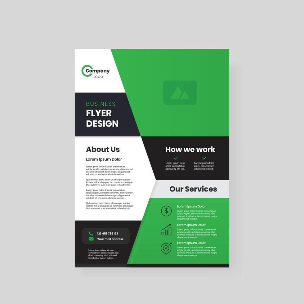 modern a4 business flyer design template vector