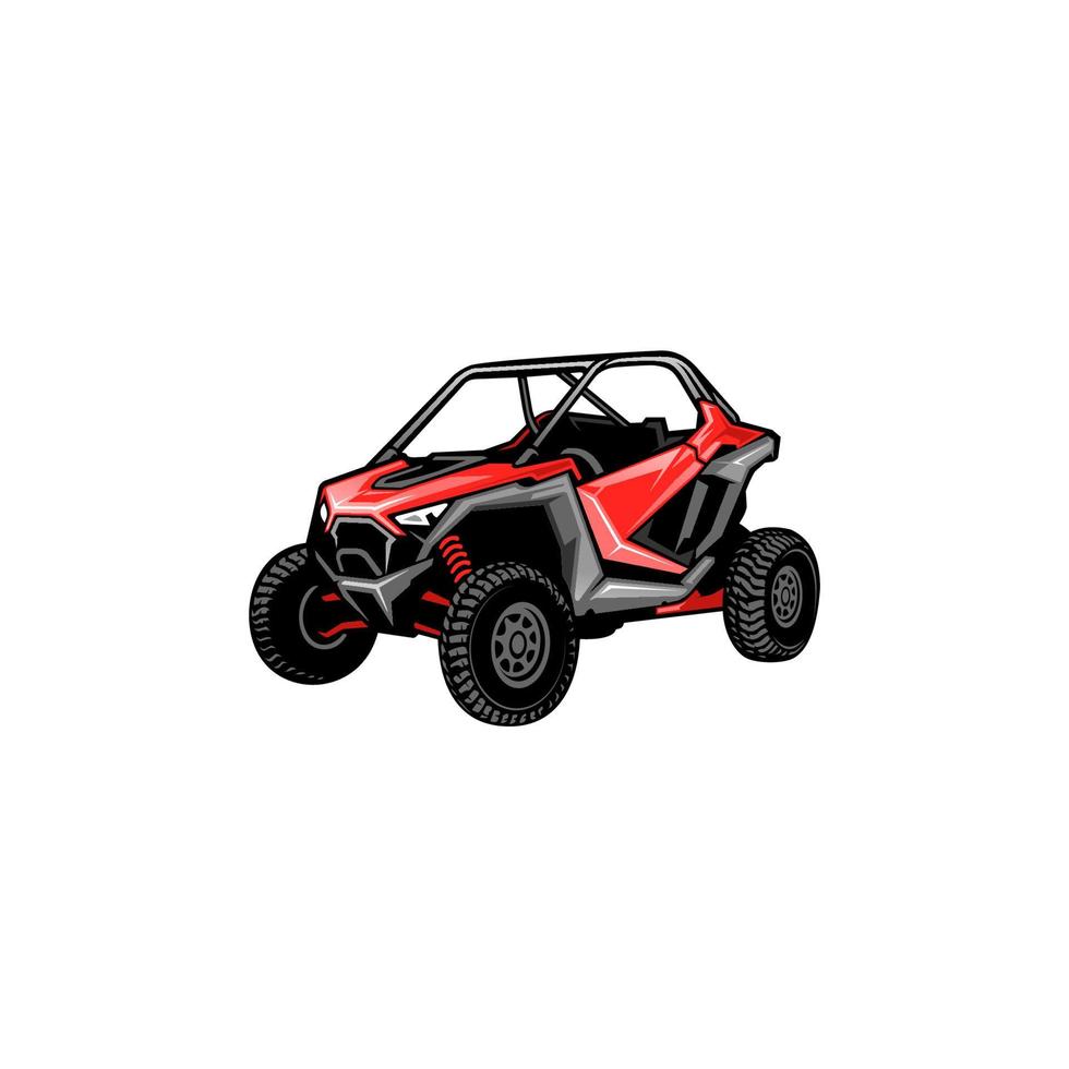 buggy - utv - atv aventura ilustración vector aislado