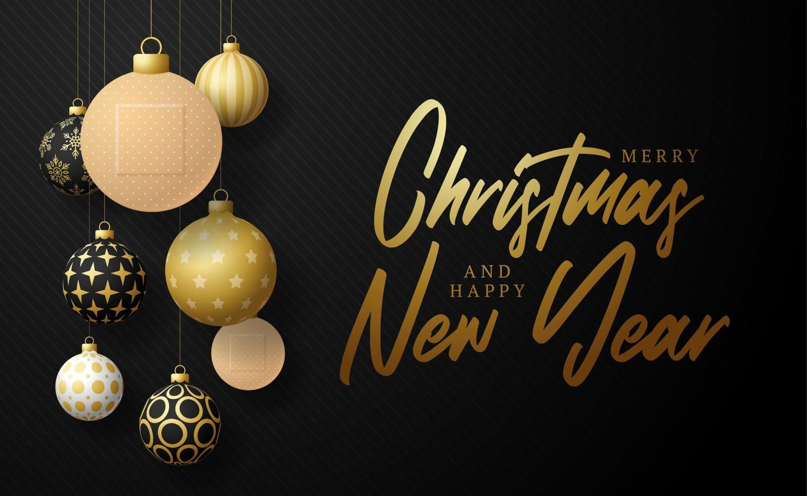 Healthy Christmas and happy new year coronavirus ball banner. Creative concept Christmas events and holidays during a pandemic with cross medical plaster Vector illustration. Covid-19 prevention