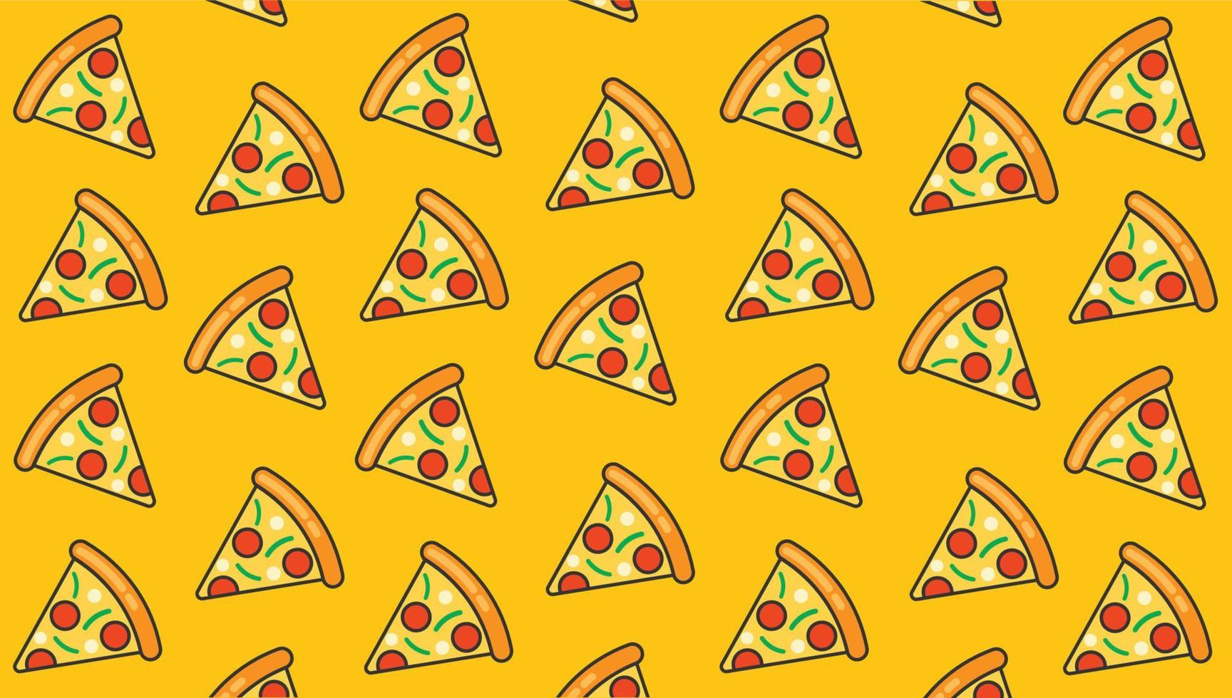 Pizza slice pattern background. vector illustration