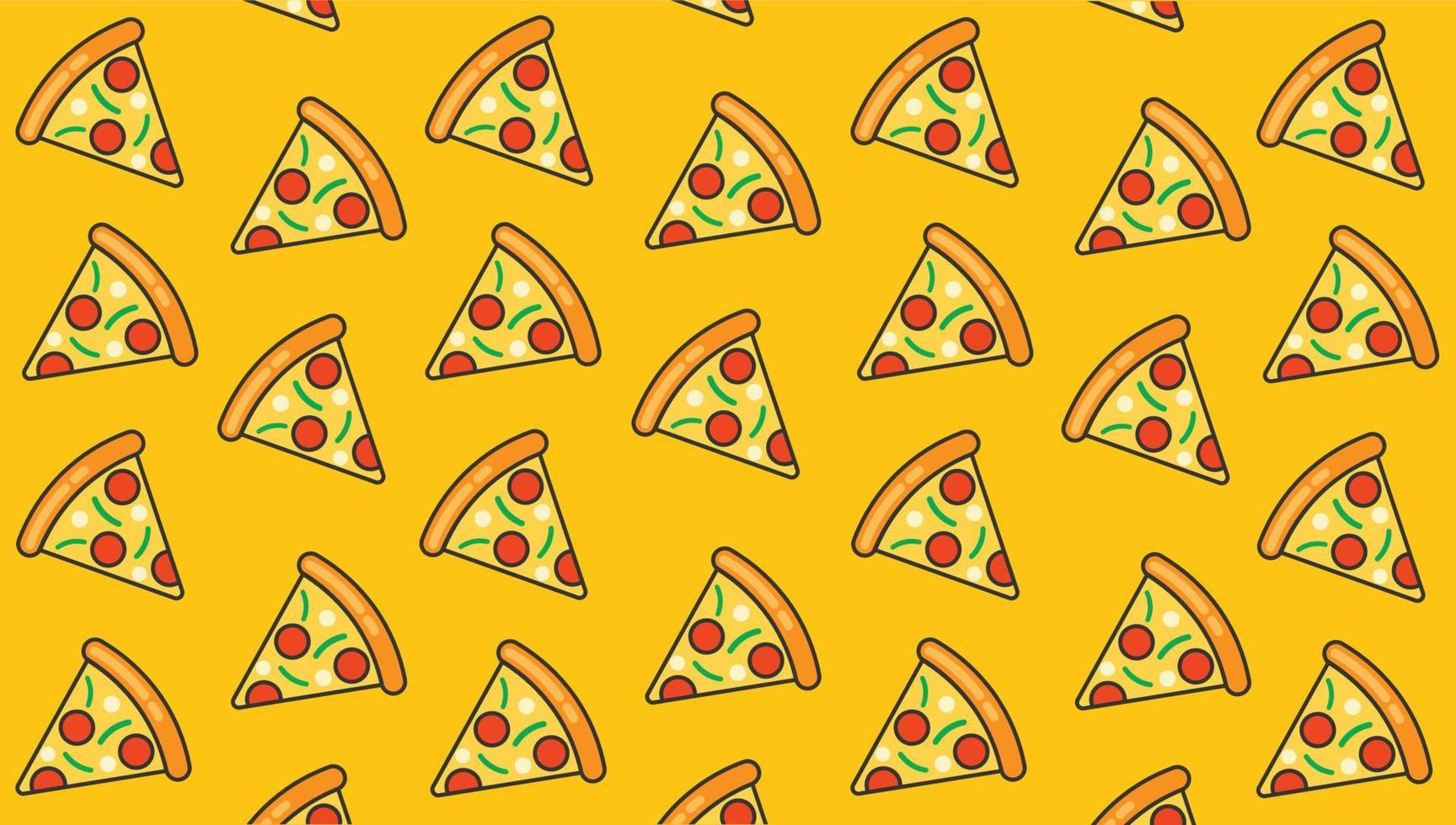 Pizza slice pattern background. vector illustration