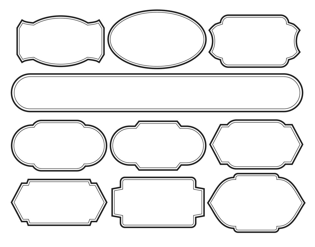 Set of frames border design vintage vector