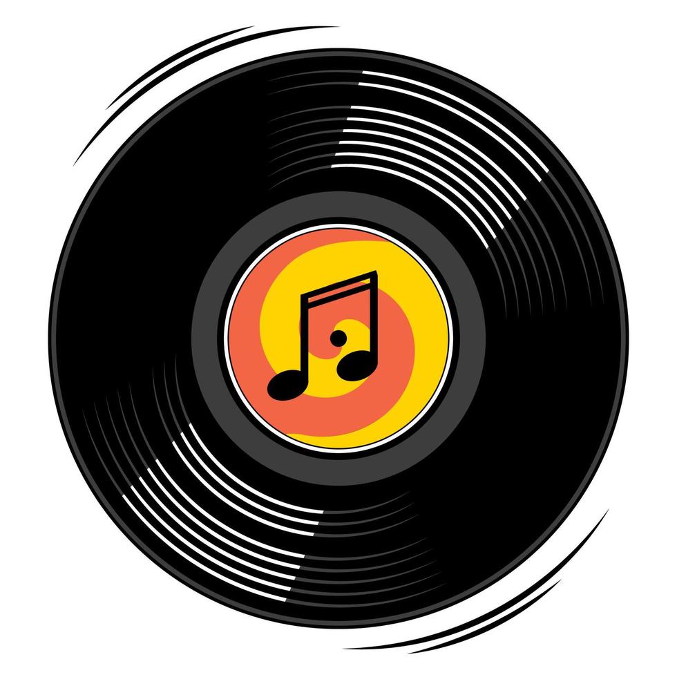 Disco de vinilo vintage. icono, elemento de diseño aislado sobre fondo  blanco. 4268938 Vector en Vecteezy