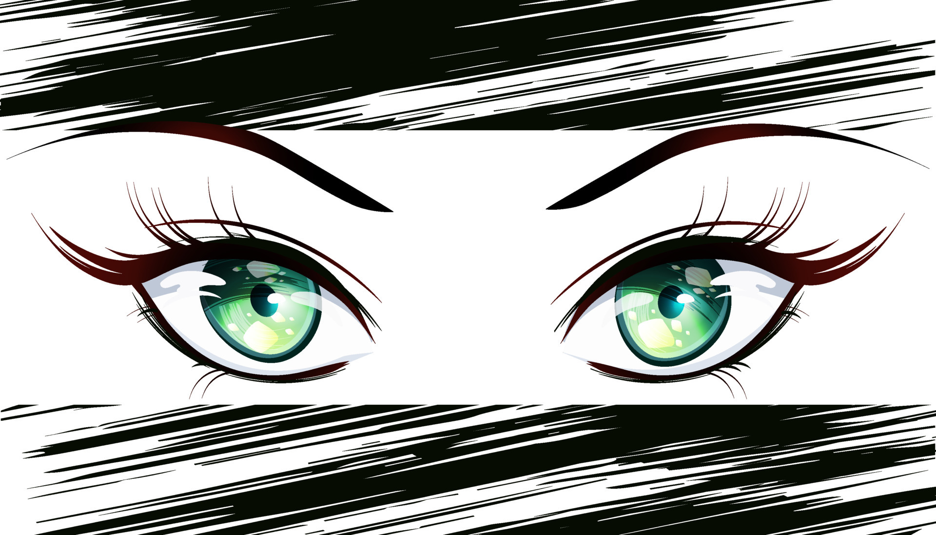 Set On Manga Eyes Stock Illustration - Download Image Now - Manga Style,  Cartoon, Teenage Girls - iStock