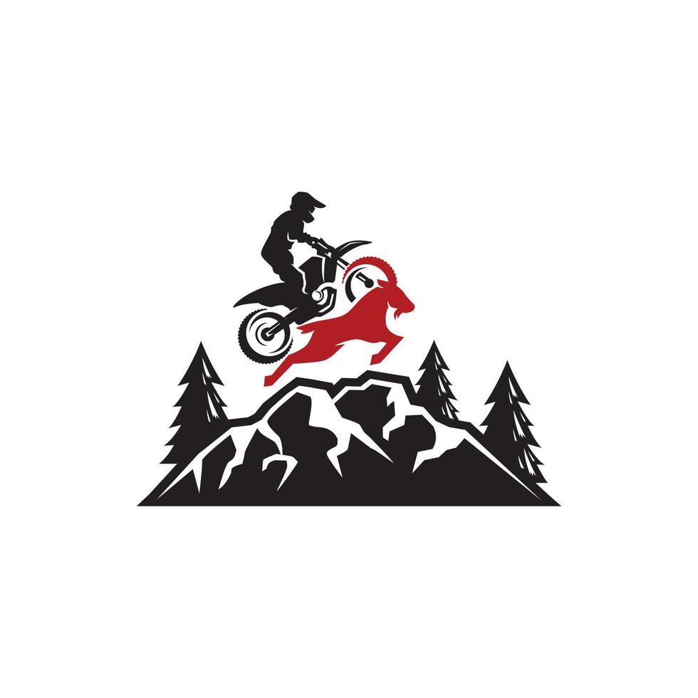 logo de cabra de motocross vector