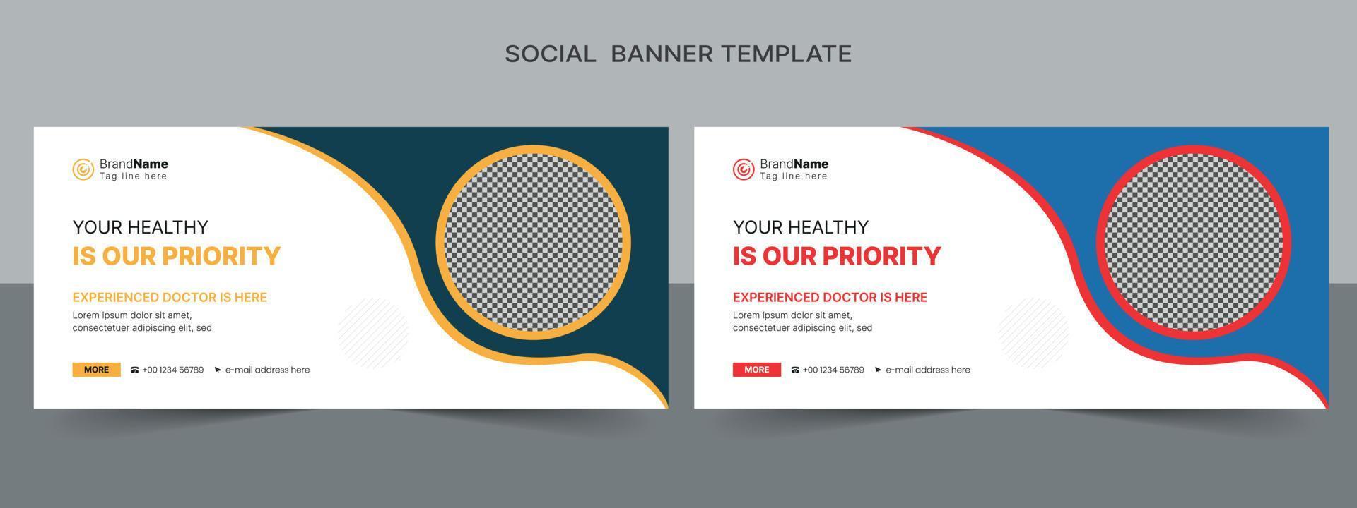 Social Media Cover Vector Templates Fully Editable, Advertising Design, Social Media Banner Post.