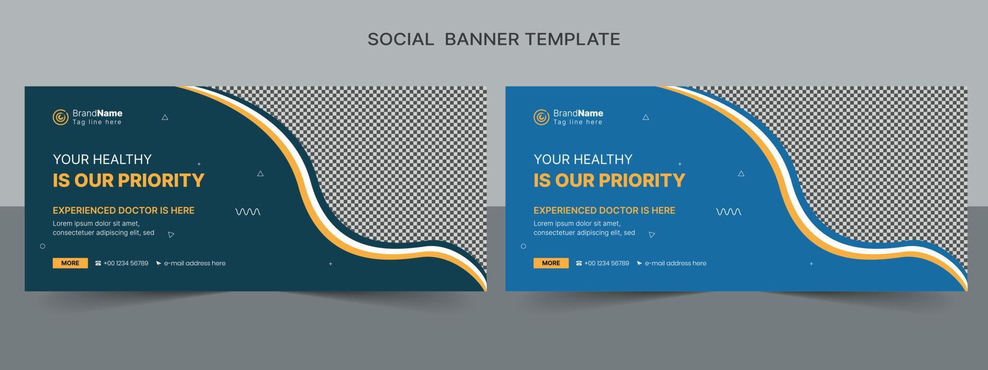 Social Media Cover Vector Templates Fully Editable, Advertising Design, Social Media Banner Post.