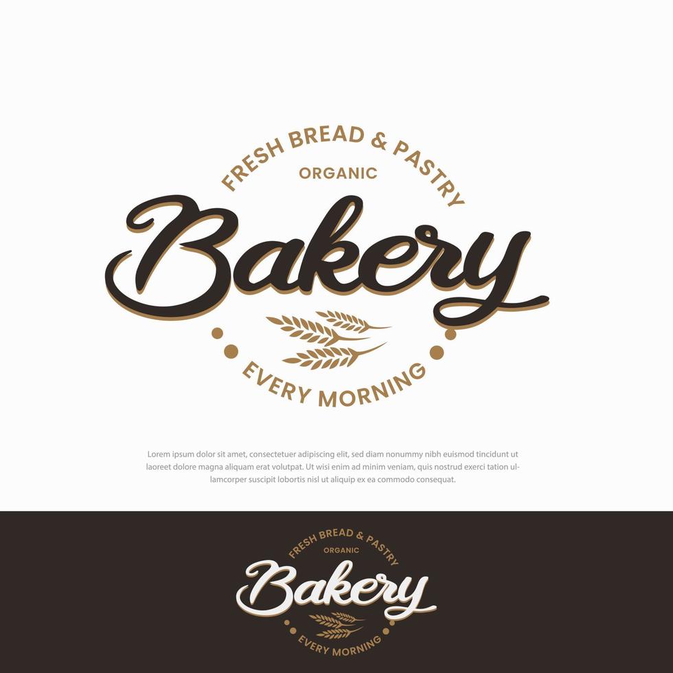 Retro Bakery Bake Logo Design and Vintage Vector Label. Simple Homemade Badge Template Logo Design
