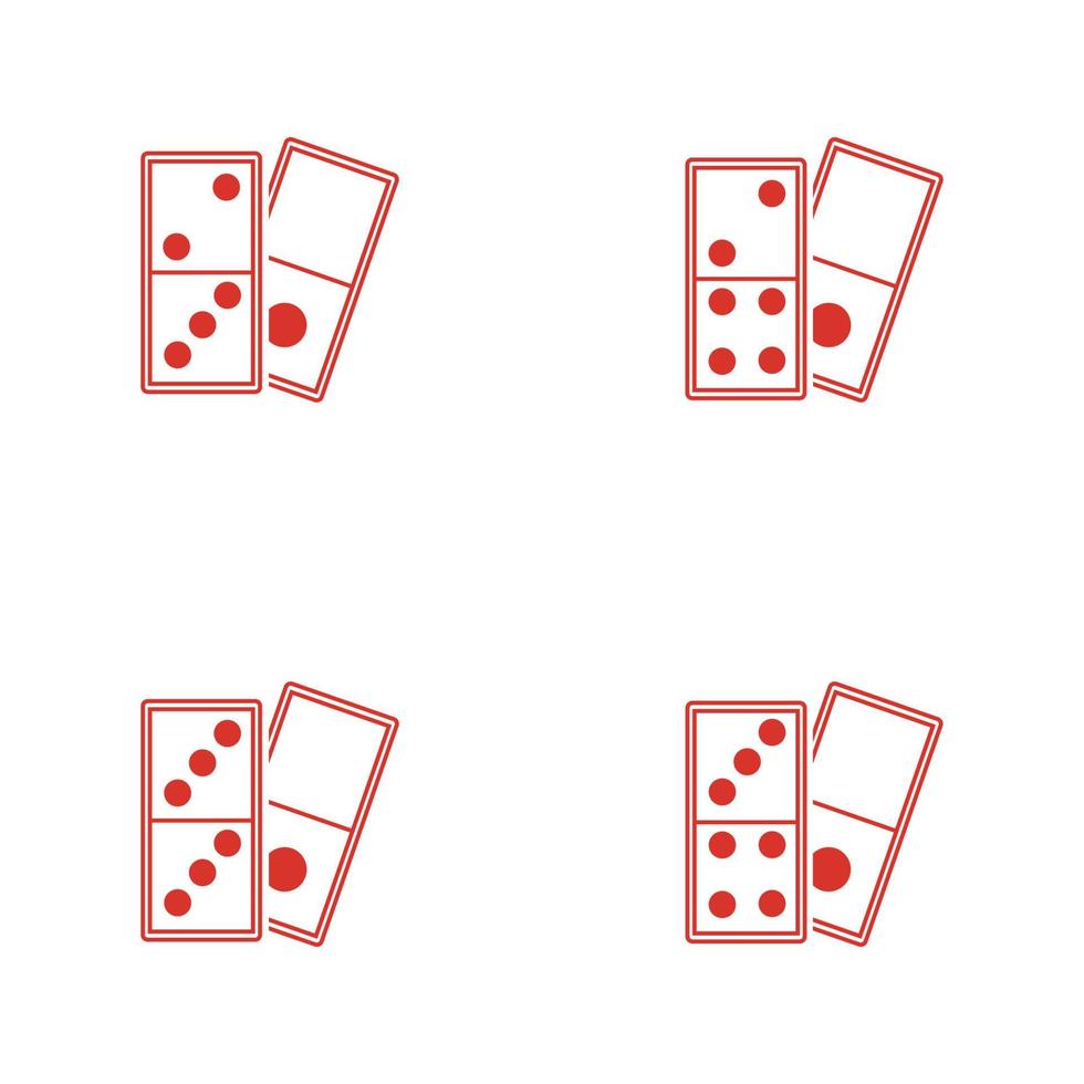 Domino card logo design illustration vector