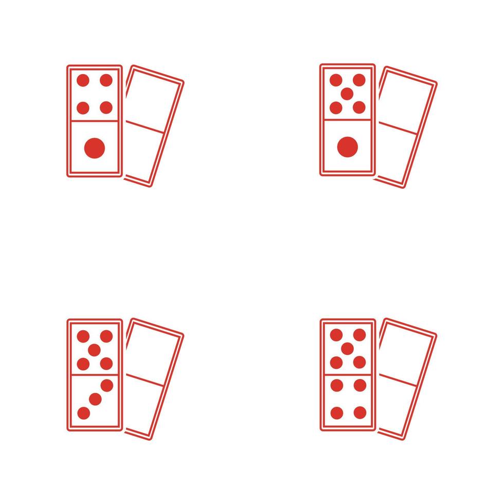 Domino card logo design illustration vector