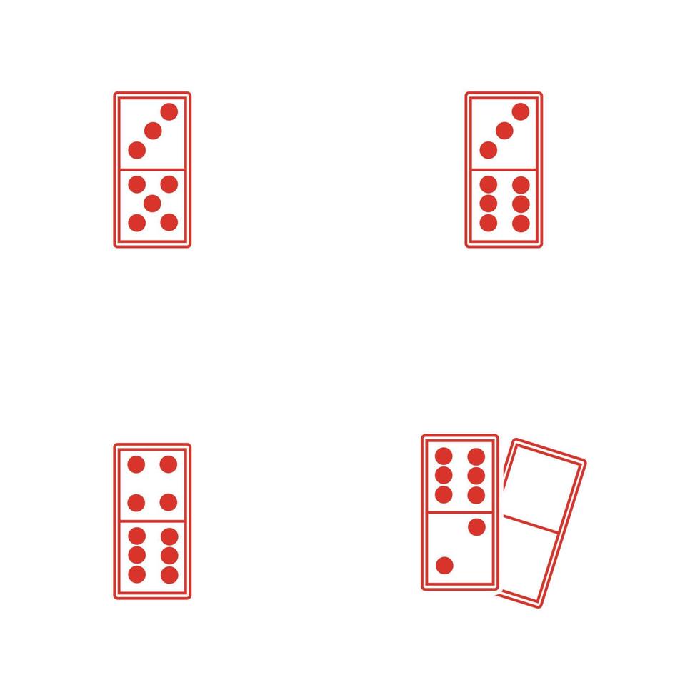 Domino card logo design illustration vector