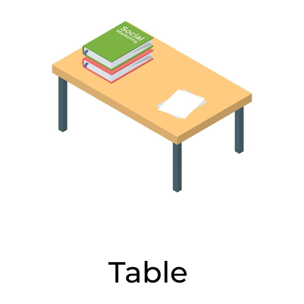 conceptos de mesa de libro vector