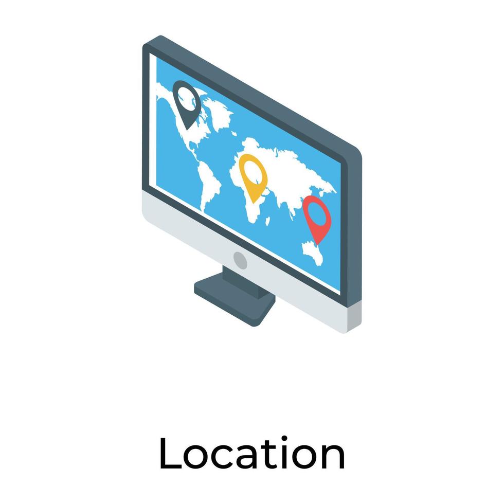 Trendy Location Concepts vector