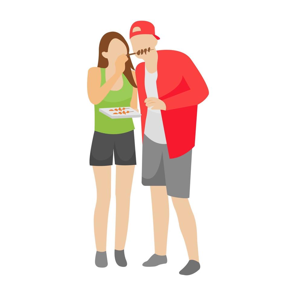 Eating Couple Concepts vector