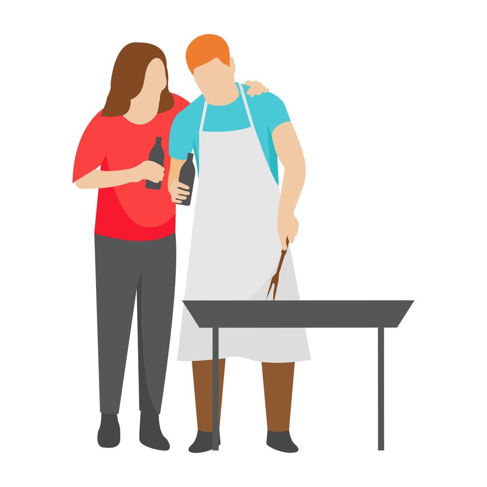 Picnic Couple Concepts vector