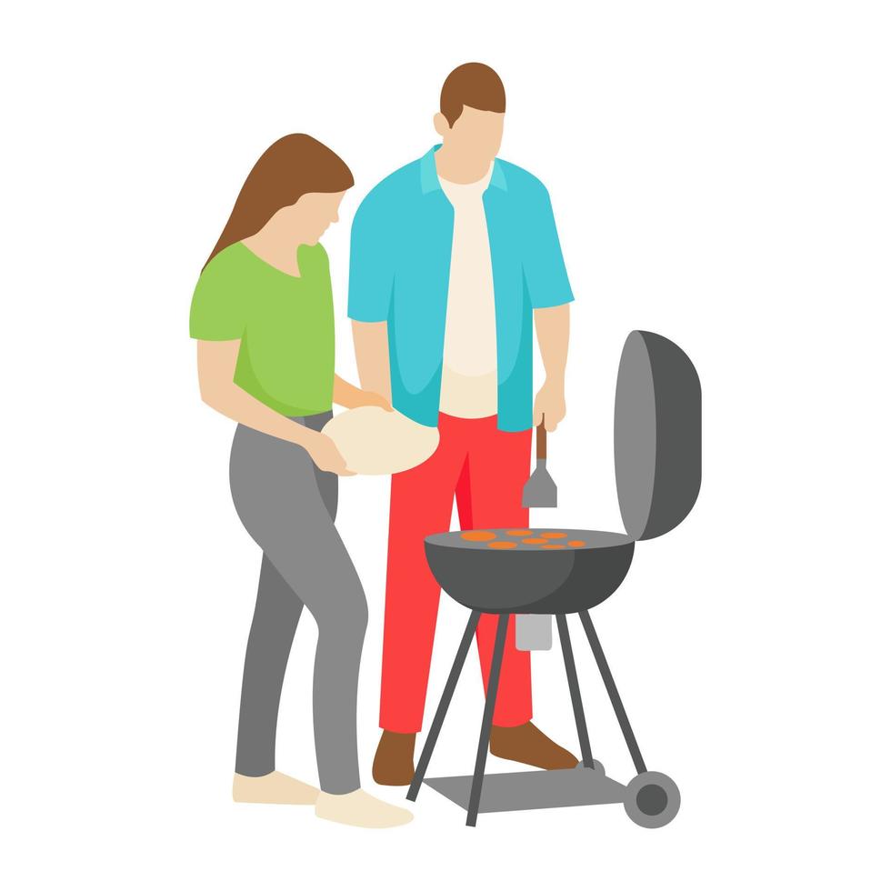 Picnic Couple Concepts vector