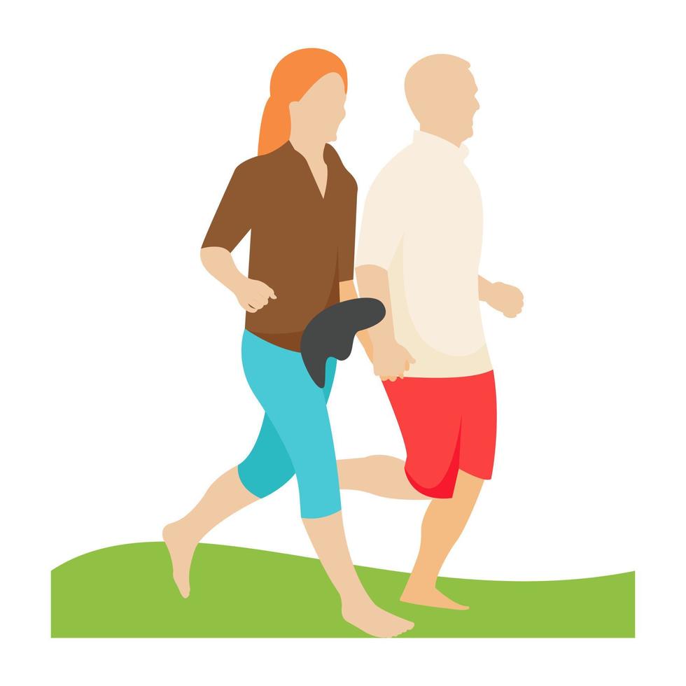 Trendy Jogging Concepts vector