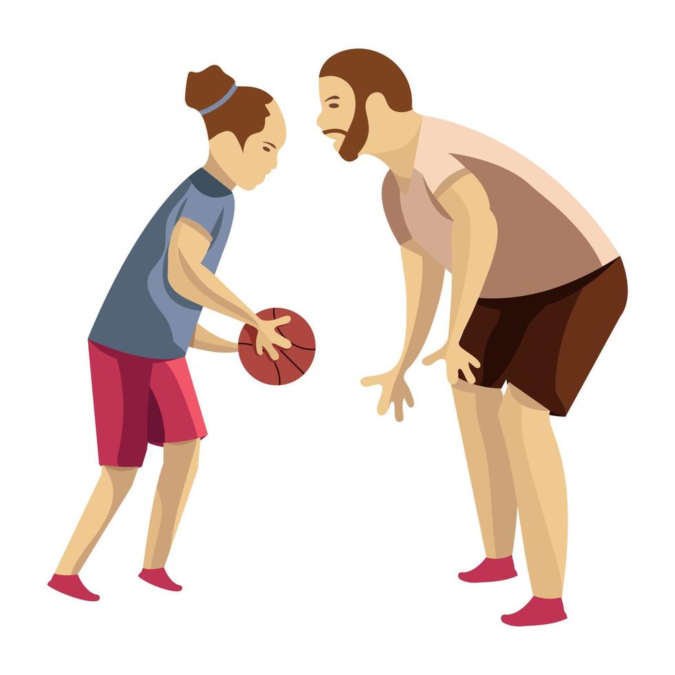 Playing Basketball Concepts vector