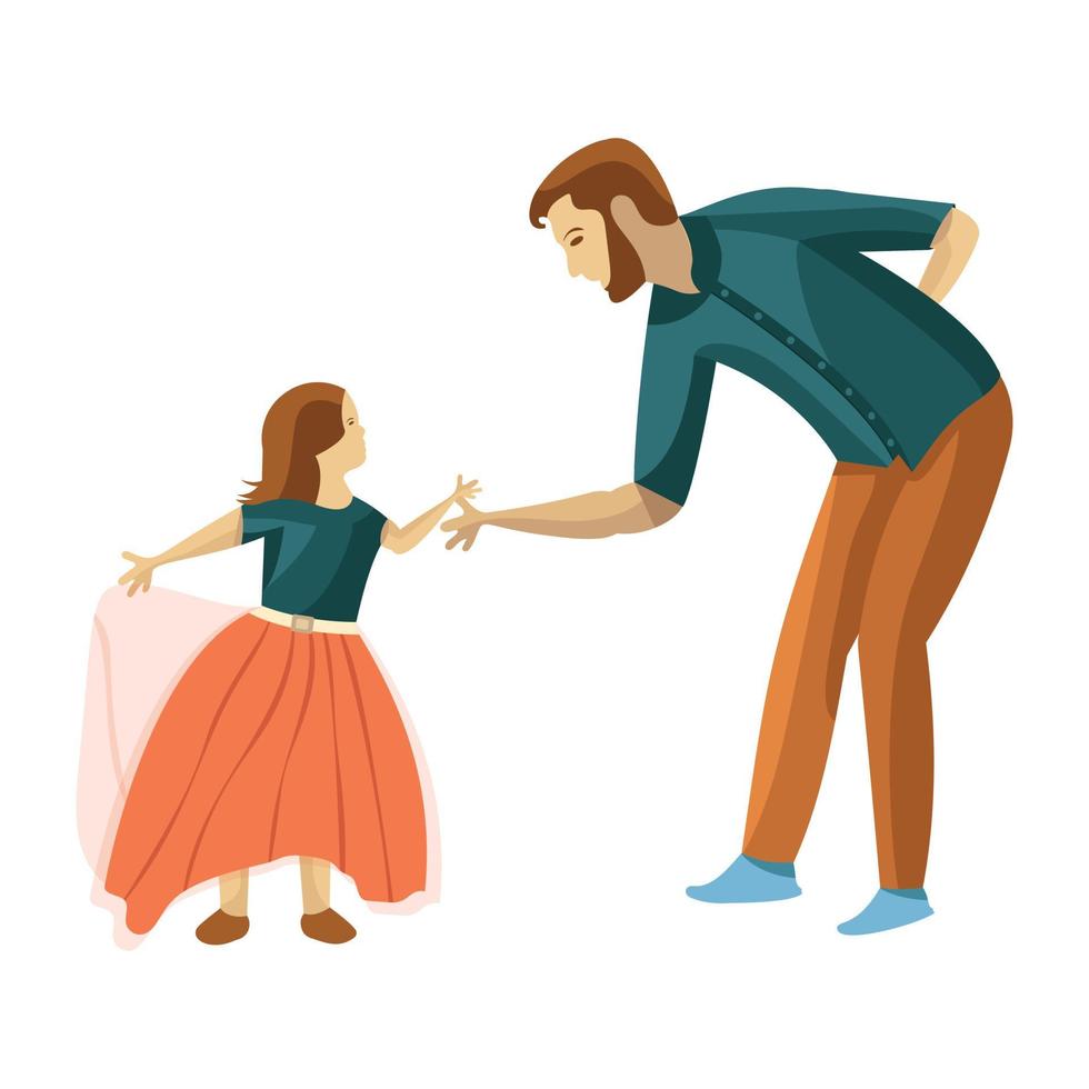 Daughter Love Concepts vector