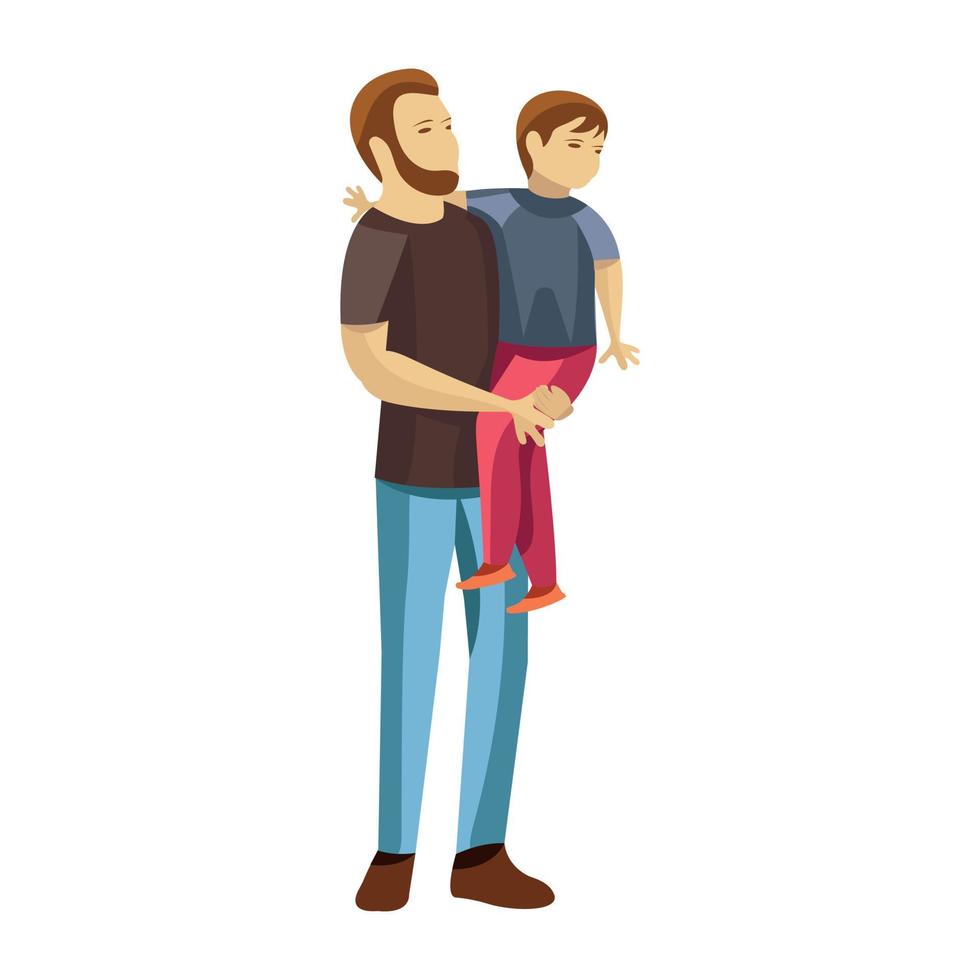 Trendy Fatherhood Concepts vector