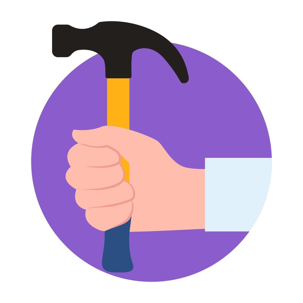 Holding Hammer Concepts vector