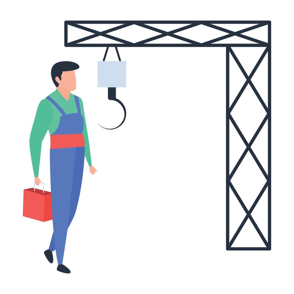 Trendy Construction Concepts vector