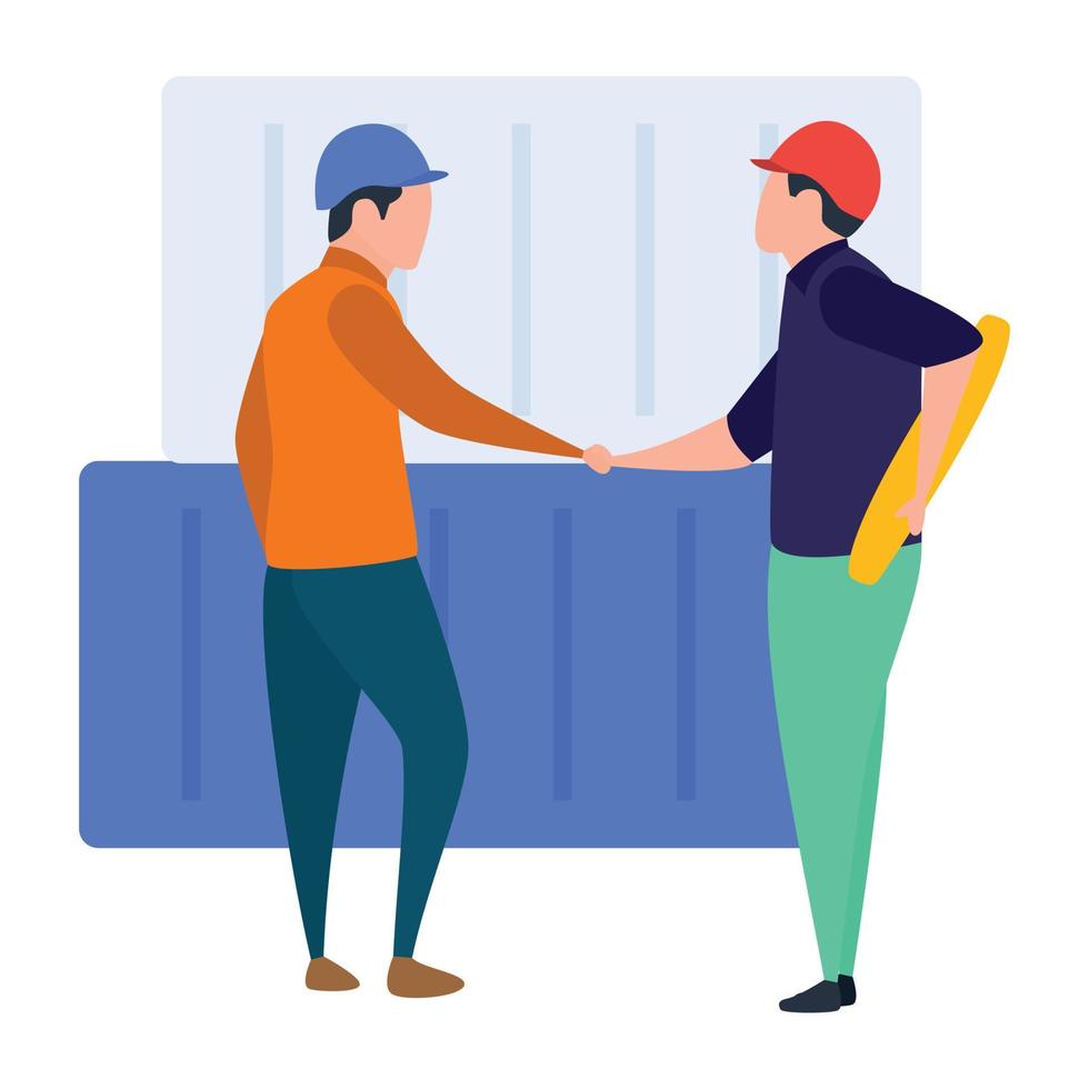 Trendy Handshake Concepts vector
