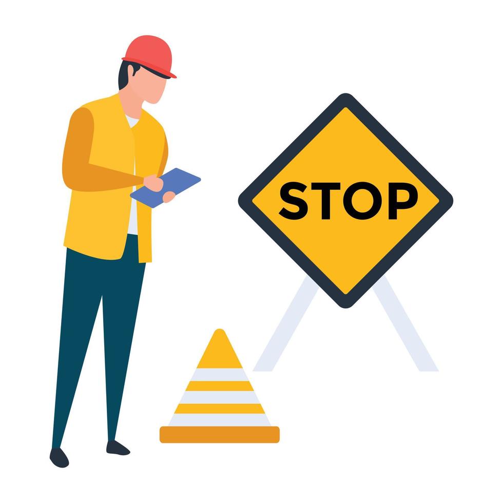 Trendy Stop Concepts vector