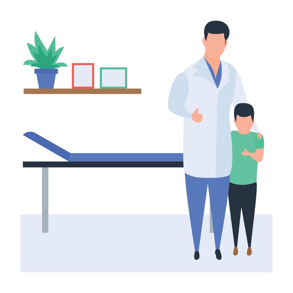 Trendy Doctor Concepts vector