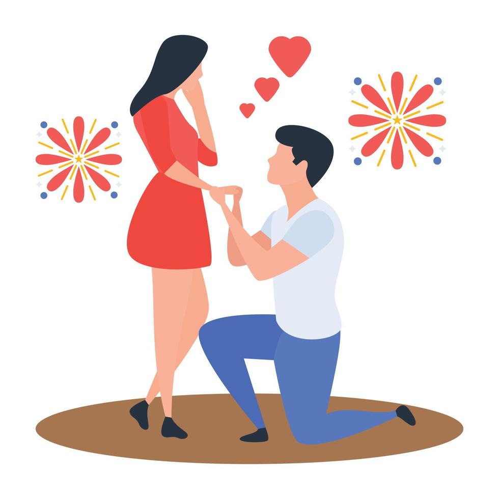 Trendy Proposing Concepts vector