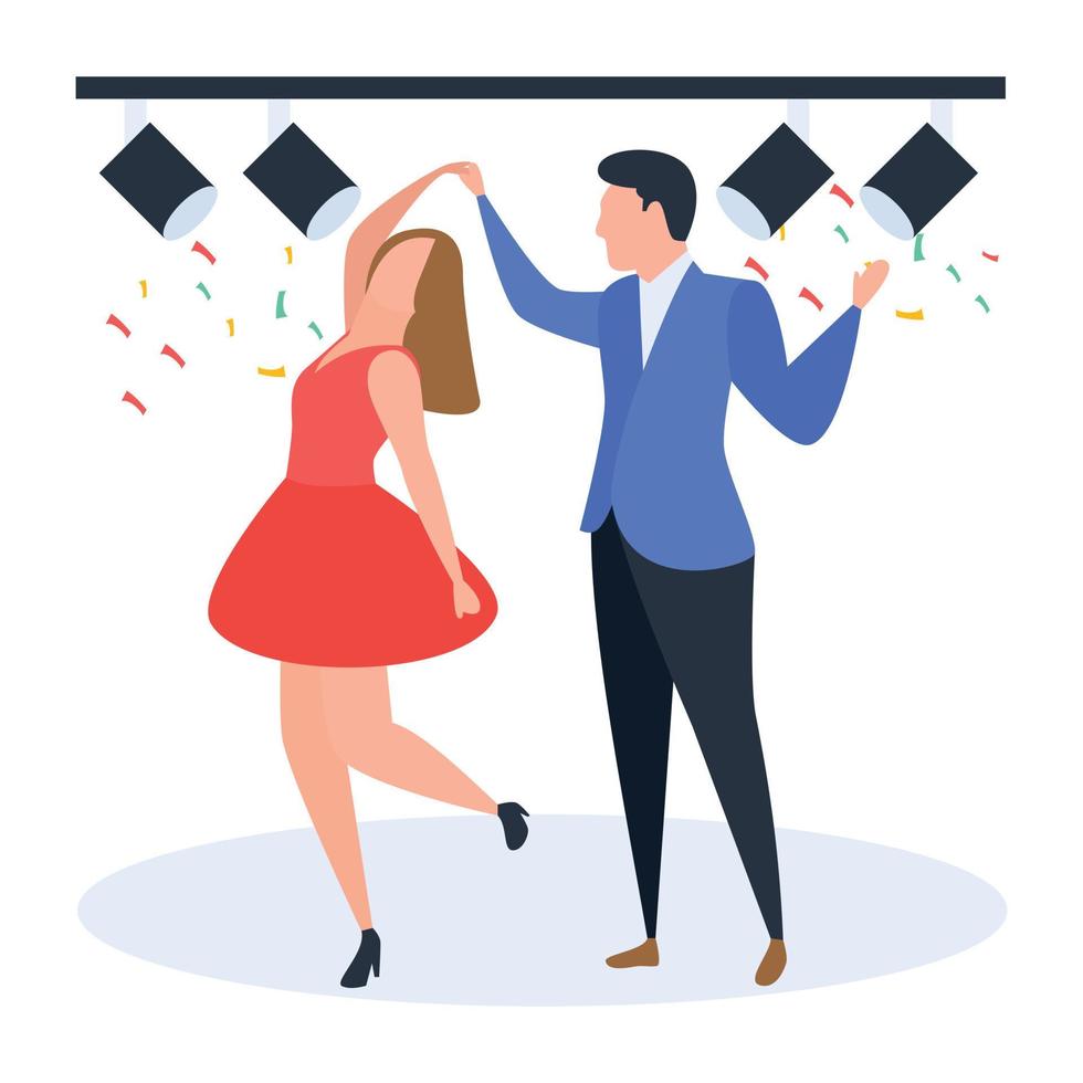 conceptos de baile de pareja vector