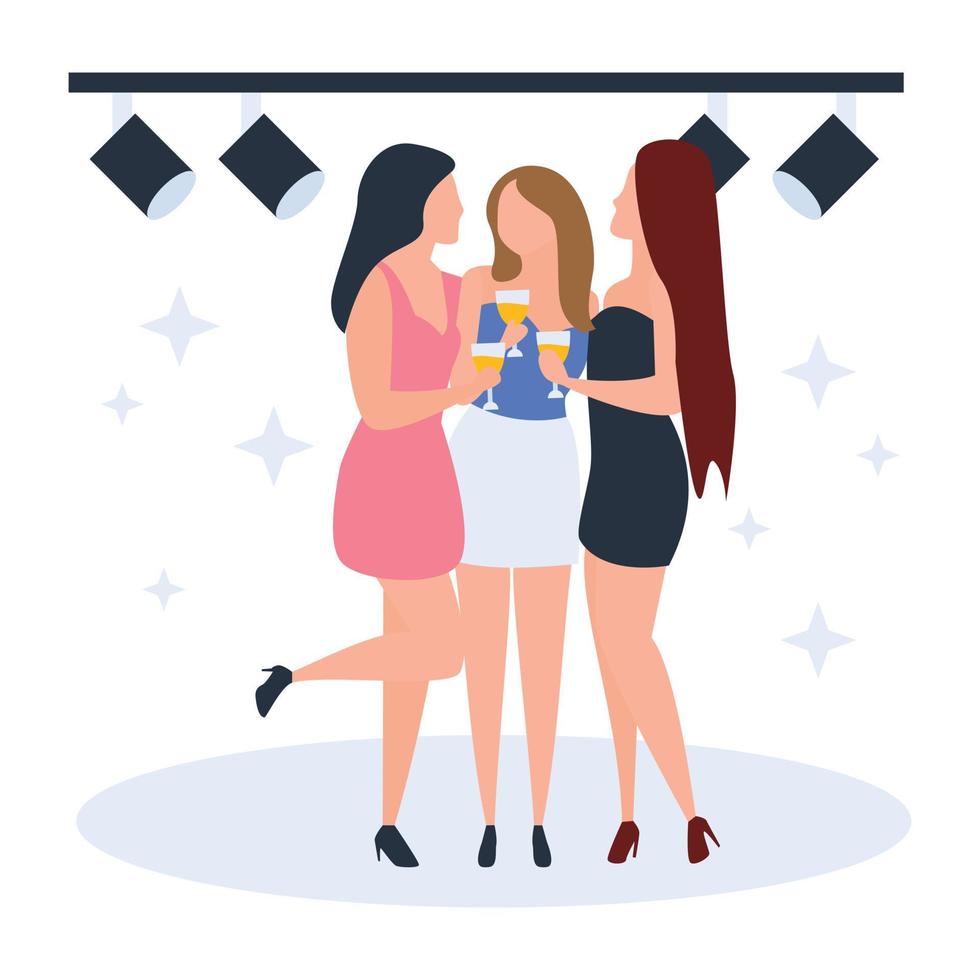 Trendy Gettogether Concepts vector