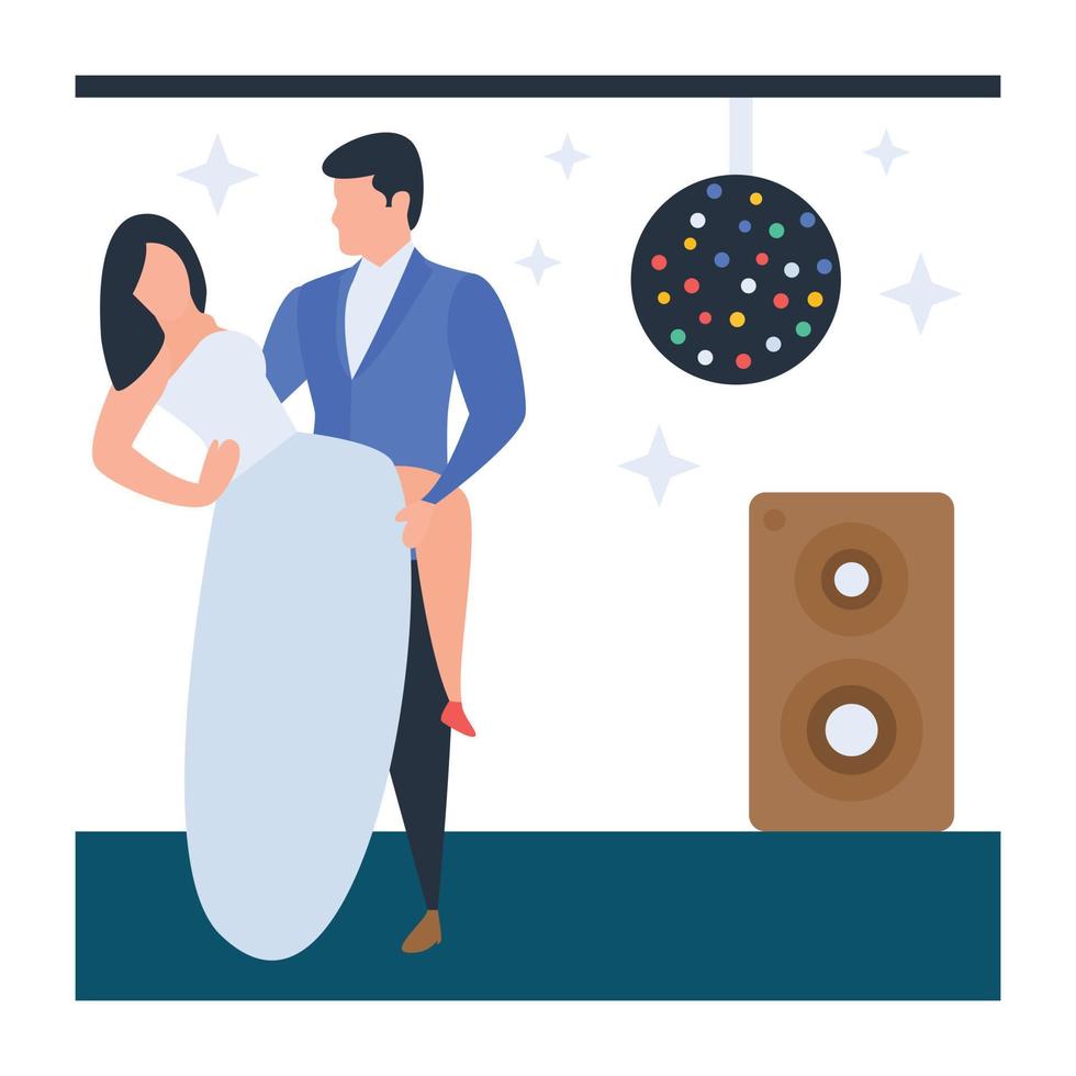 conceptos de baile de pareja vector