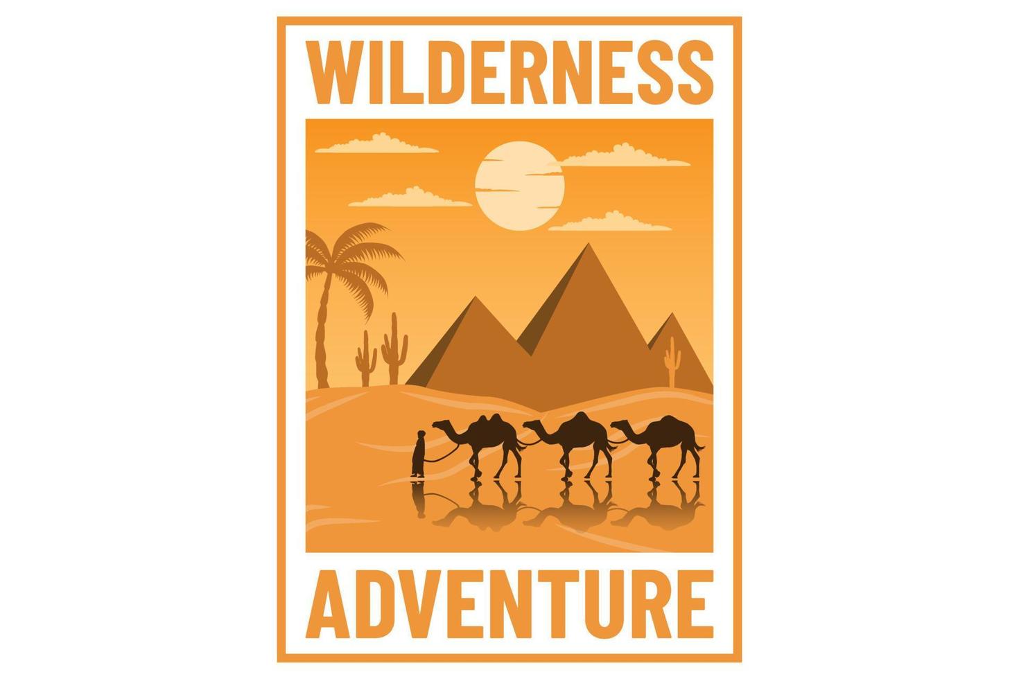 Wilderness adventure design vintage retro vector