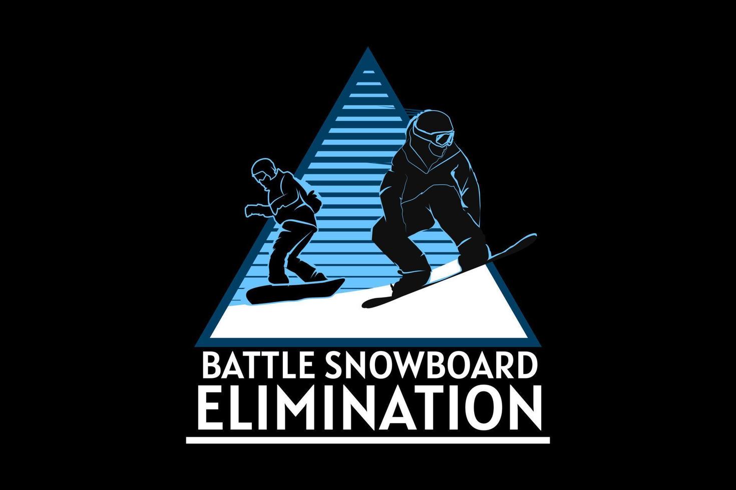 battle snowboard silhouette design vector