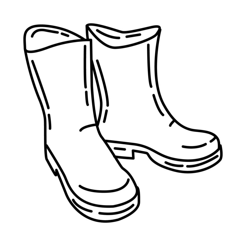 Contractor Safety Boots Icon Vector. Doodle Hand Drawn or Outline Icon Style vector