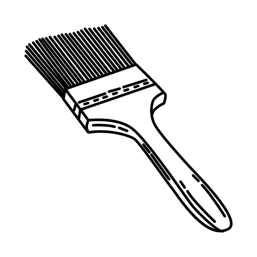 Paint Brush Icon. Doodle Hand Drawn or Outline Icon Style vector