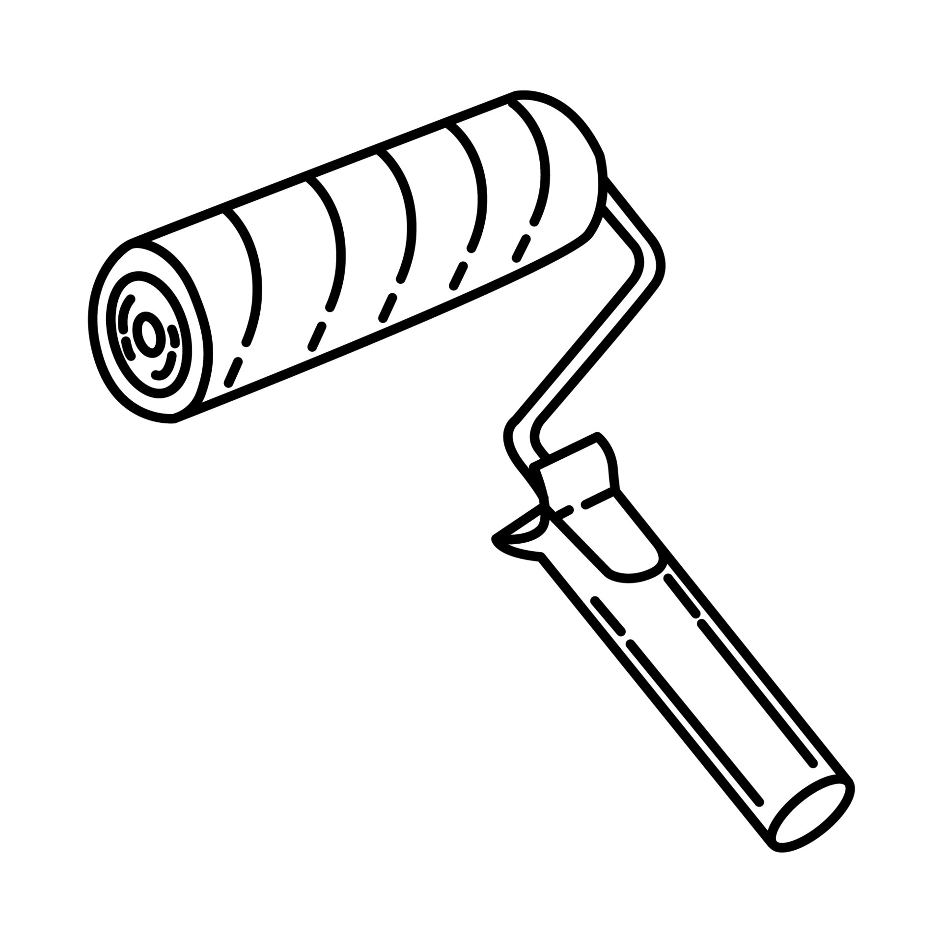 Paint Roller Icon. Doodle Hand Drawn or Outline Icon Style 4271959