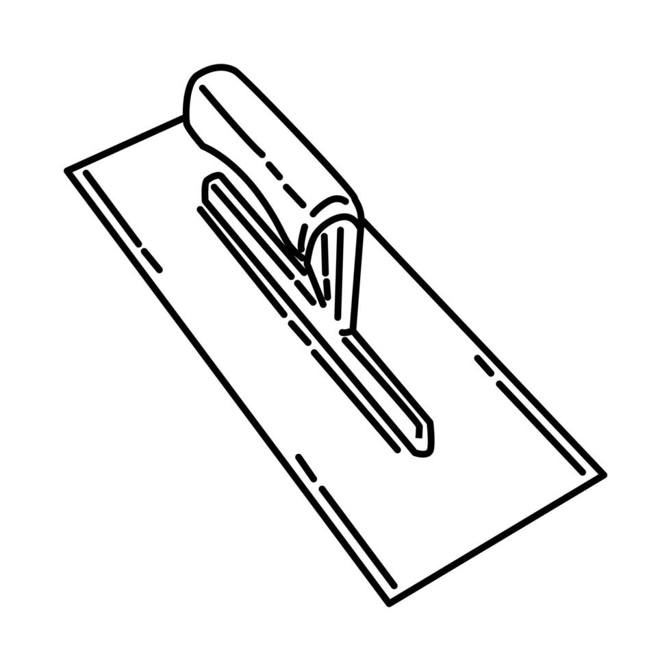 Plastering Trowel Icon. Doodle Hand Drawn or Outline Icon Style vector