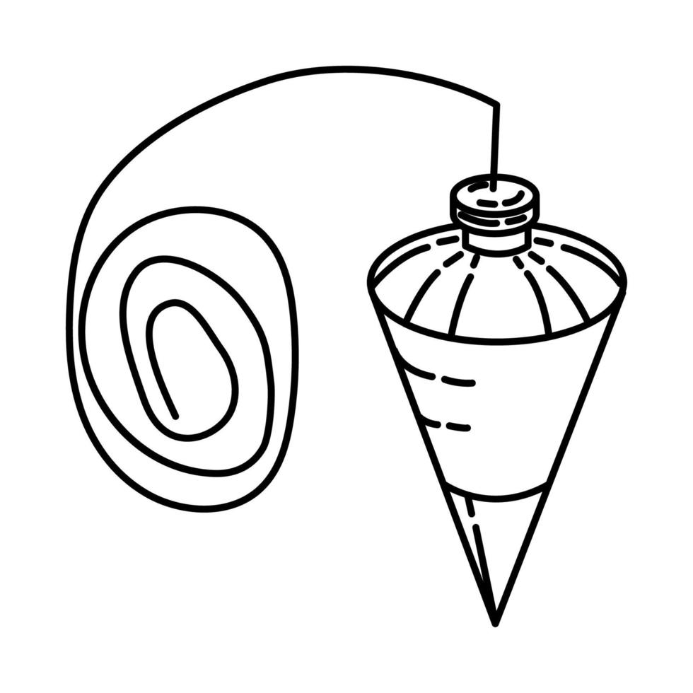Plumb Bob Icon Vector. Doodle Hand Drawn or Outline Icon Style vector
