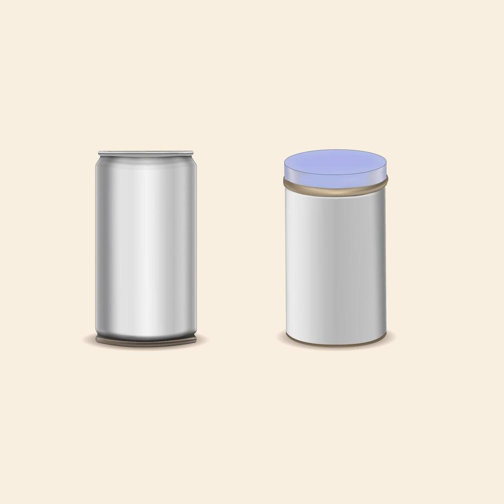 vintage can mock up vector