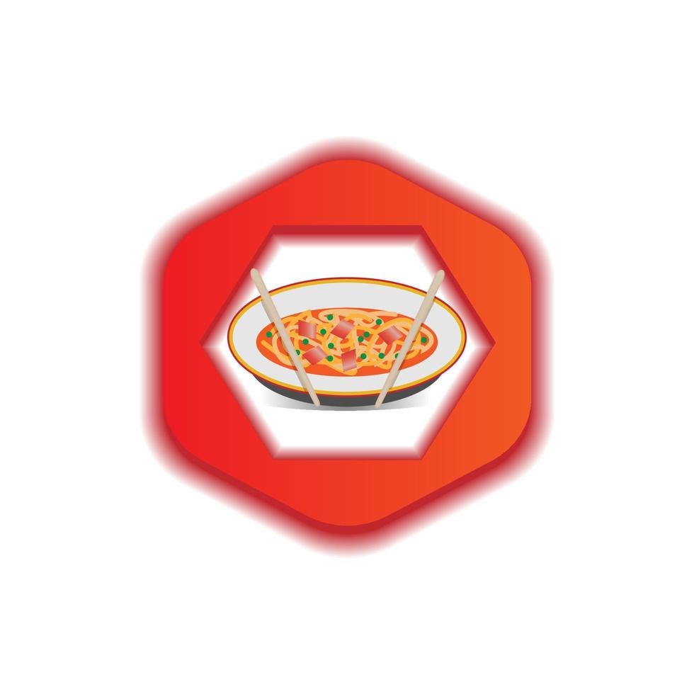 spaghetti icon illustration vector