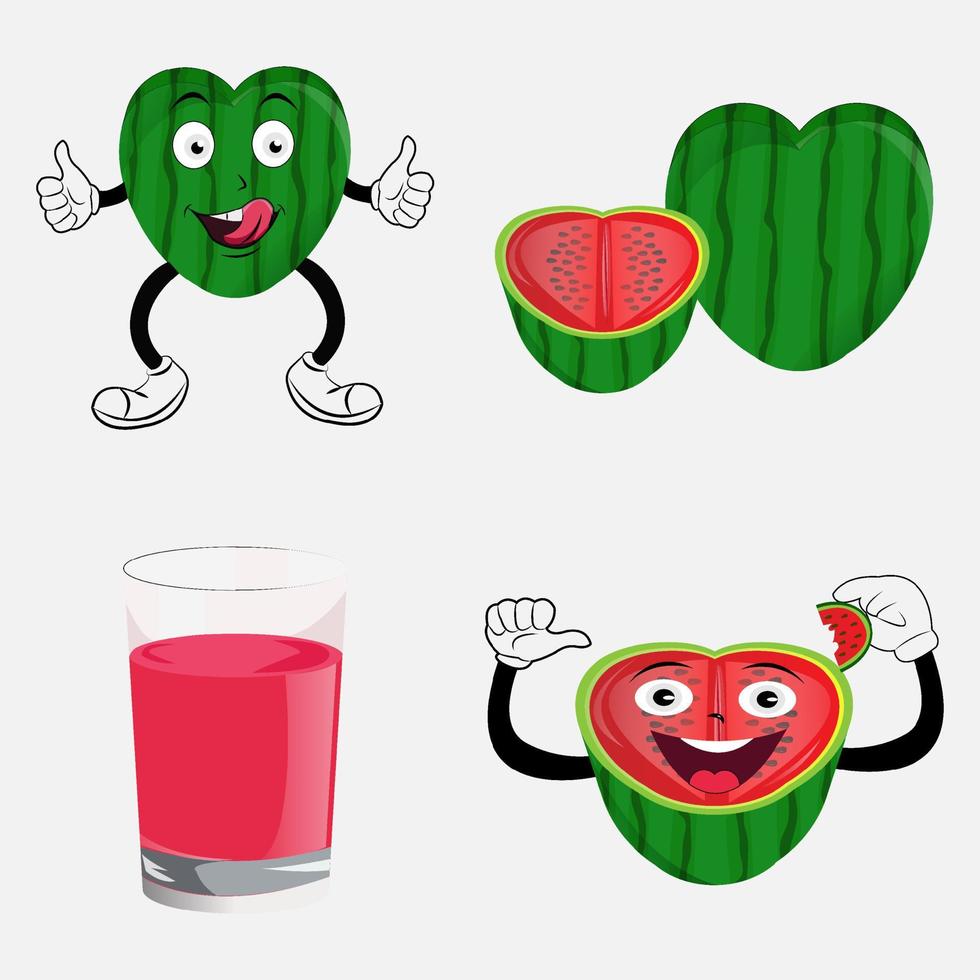 watermelon icon illustration vector