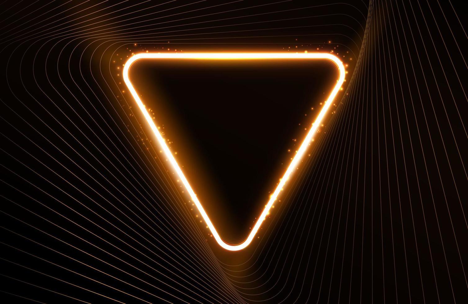 Geometric neon light effect background for futuristic techno concept vector