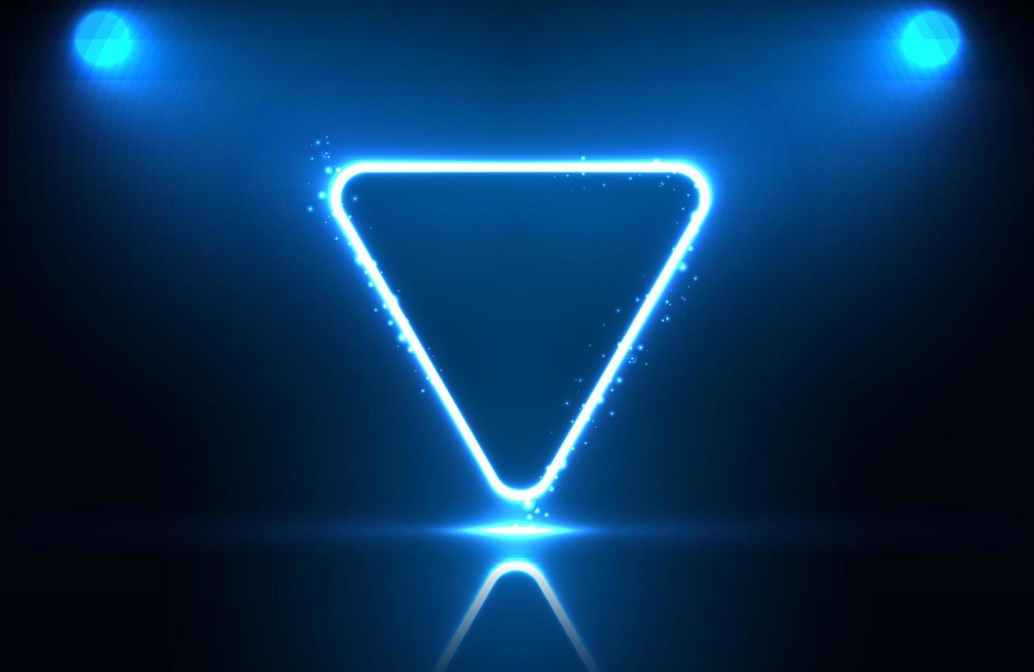 Geometric neon light effect background for futuristic techno concept vector