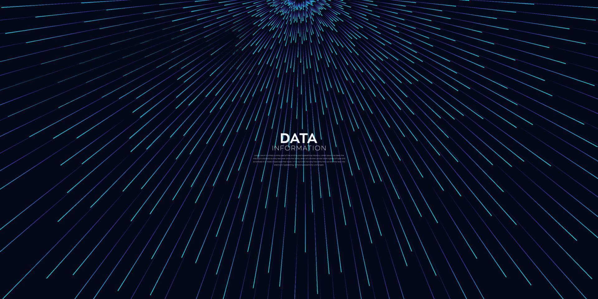 vector abstracto explosión líneas ecualizador forma circular aislado fondo de tecnología. visualización de algoritmos de big data. ilustración vectorial en concepto de tecnología, ciencia cuántica.