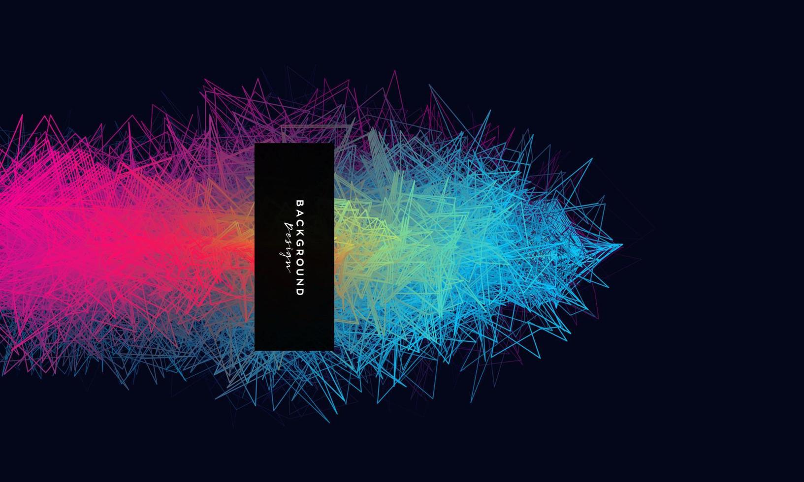 Fondo conceptual colorido caos 3d. onda de línea de garabatos creativos abstractos. Ilustración de cero vector moderno.