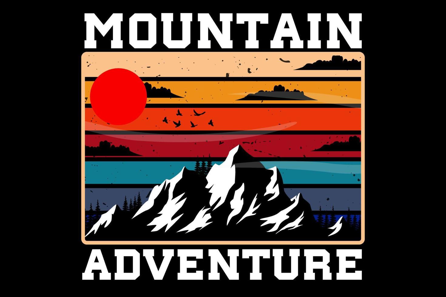 48. mountain retro vintage design vector