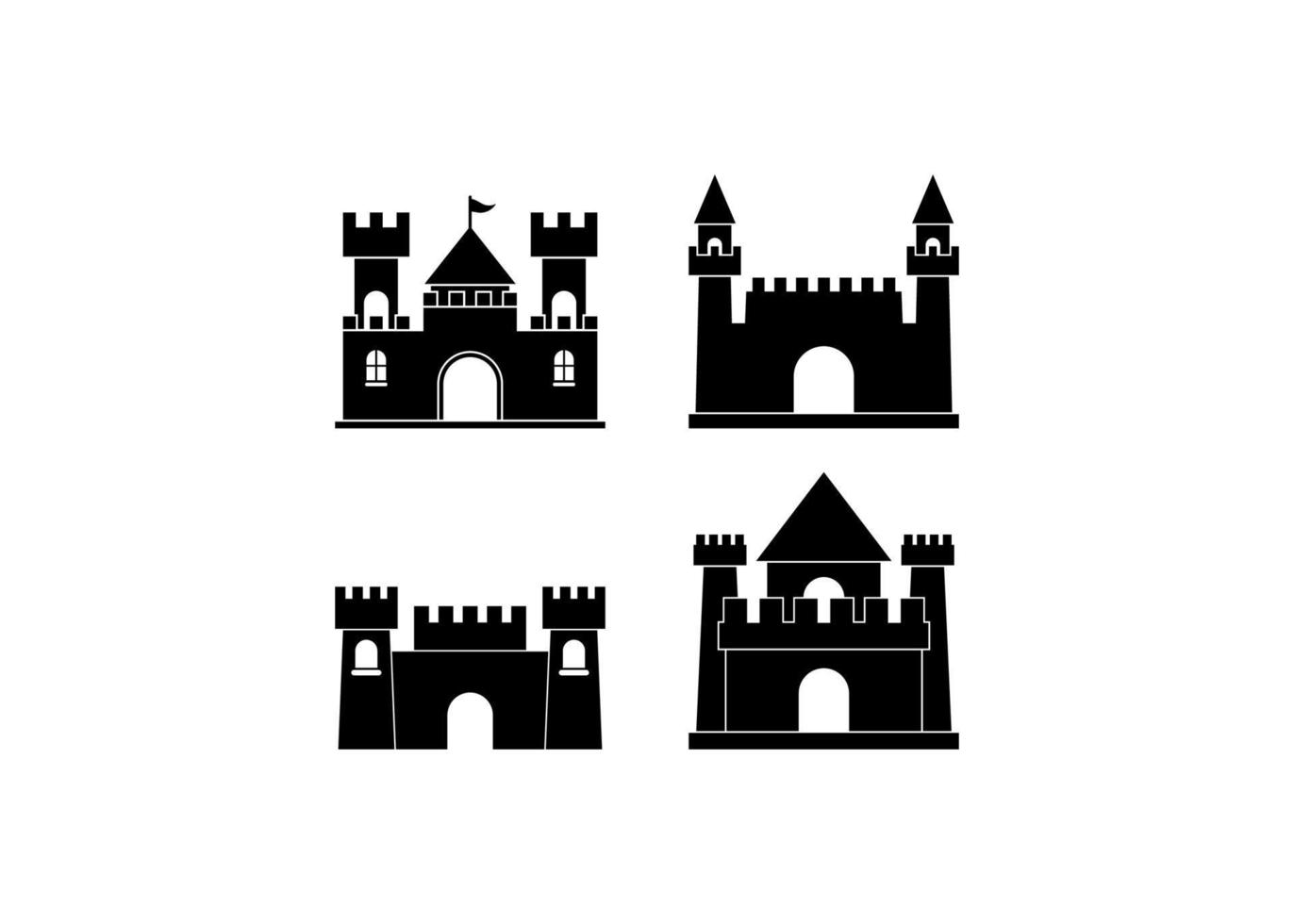 Castle icon design template vector isolated illustration